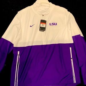 Nike LSU Tigers on Field NCAA 1/2 Zip Coaches Jacket